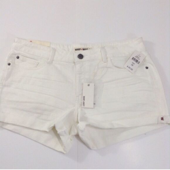 Warp+Weft Sydney Roll Cuff Denim Shorts Size 29 - Picture 1 of 8